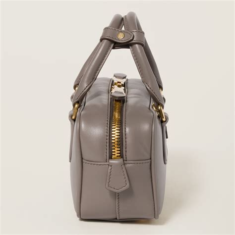 Clay Grey Arcadie Leather Bag 